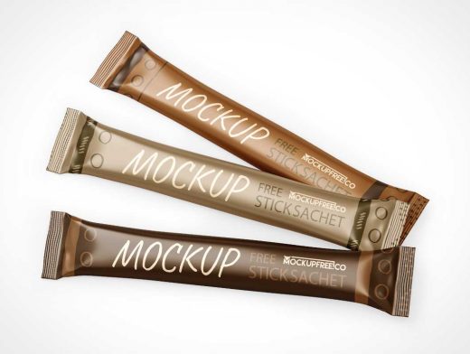 Sachet mockup is one type of product packaging mockup templates that usually used for cosmetic product, shampoo, food / snack, sugar, etc. Free Stick Sachet Mockup In Psd