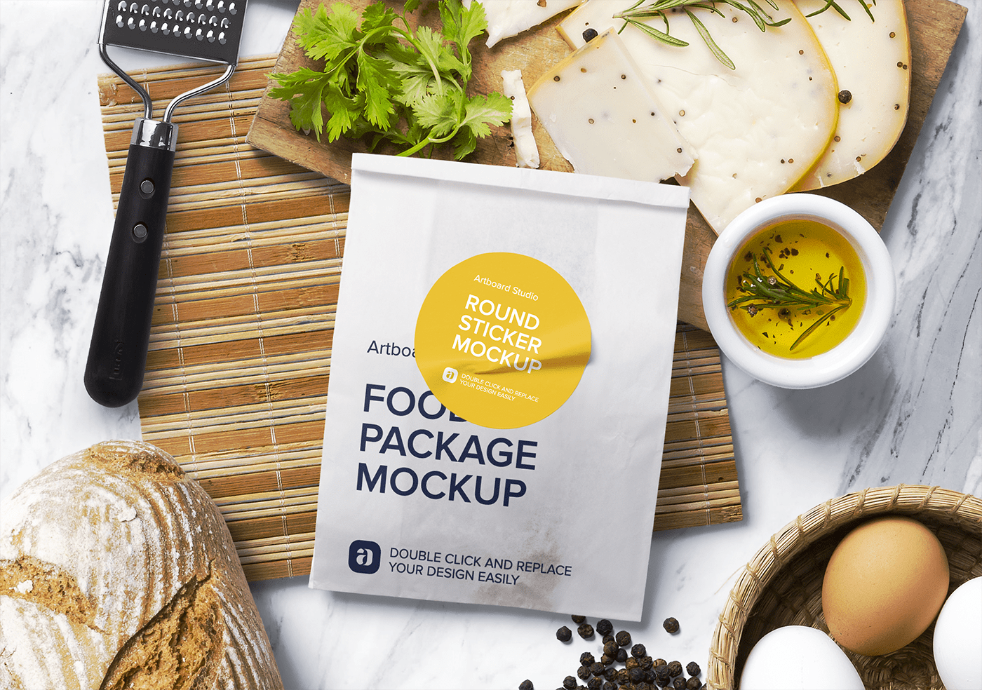 The result is a glossy paperback cover with transparent background, completely royalty free mockup. Food Packaging Mockup Template