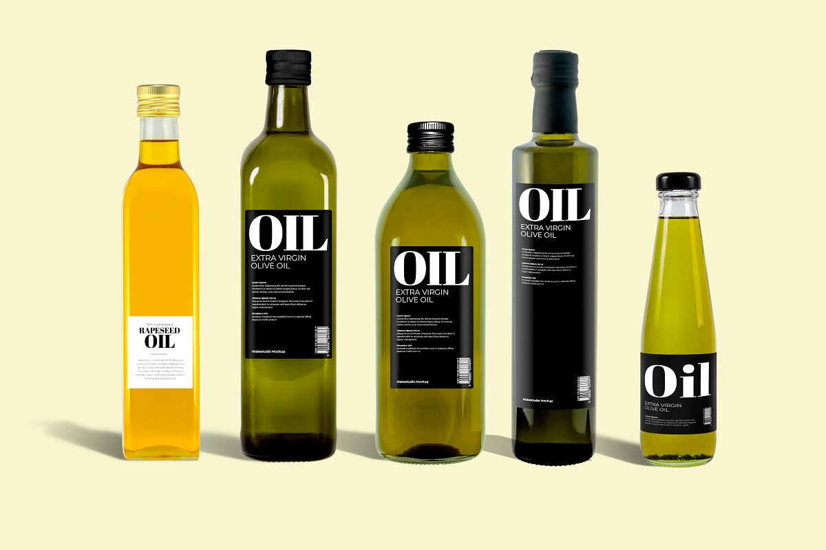 Olive oil bottle mockup to showcase your packaging design in a photorealistic look. 200 Best Olive Oil Bottle Mockup Templates Free Premium