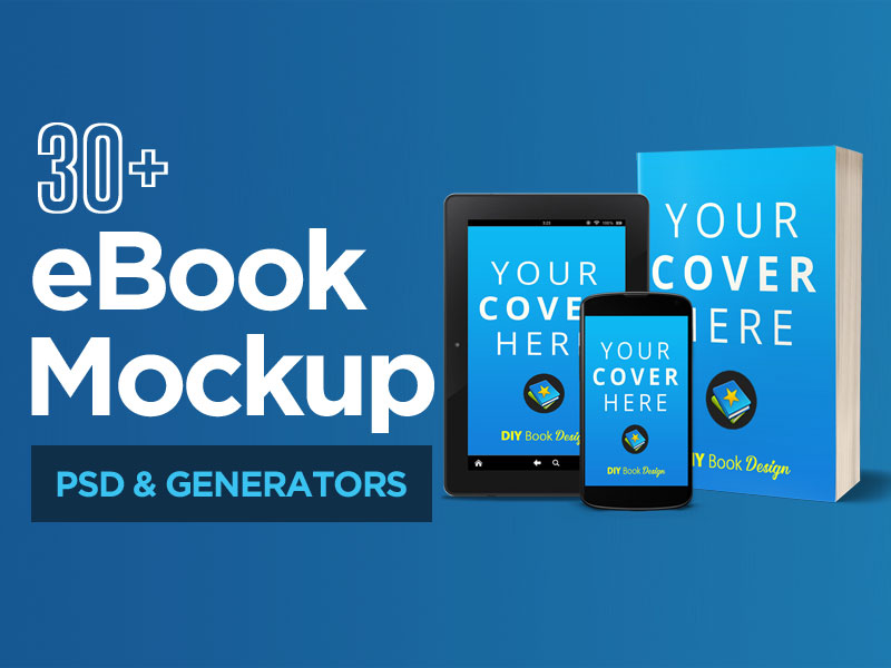 50+ Download Mockup Book Cover Generator&nbsp;PSD