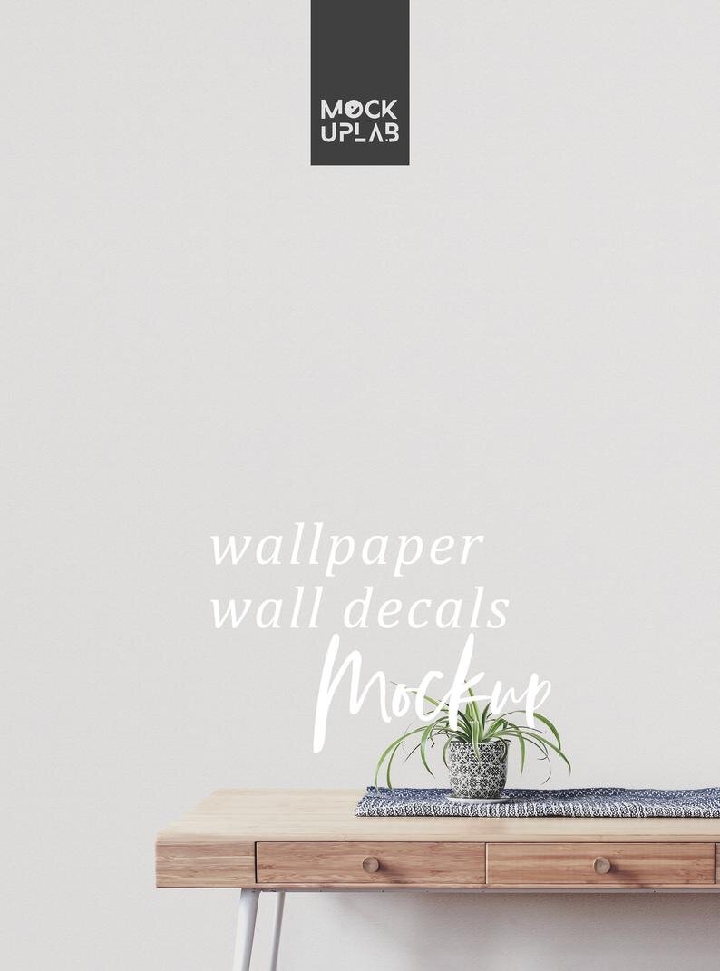 Frame & wall art mockup bundle new! Interior Wall Mockup Console Table Wallpaper Mock Up Erin Kendal Surface Pattern Designer