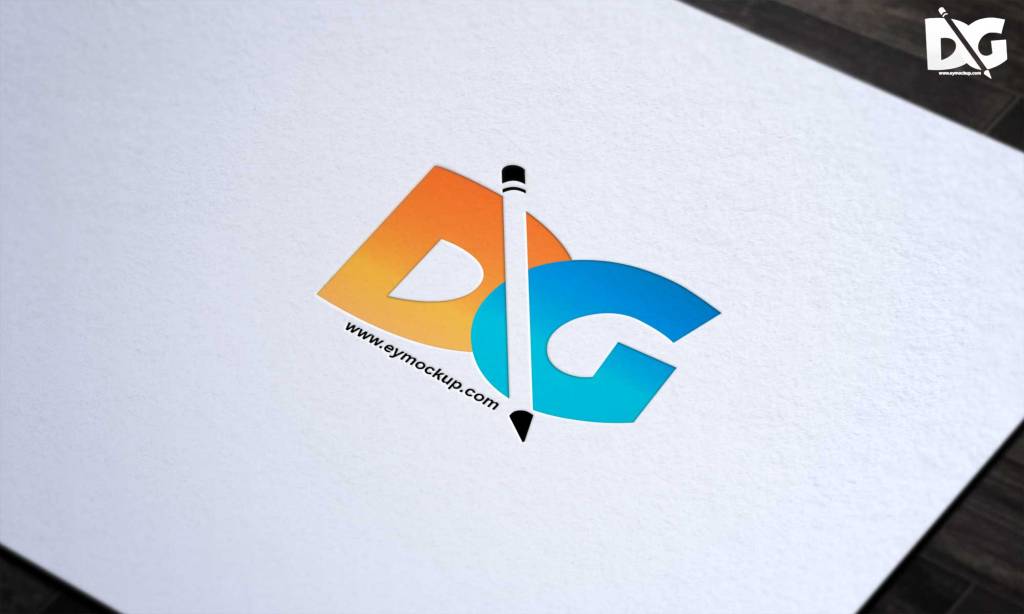 15+ Download Realistic Logo Mockup On White Paper PSD